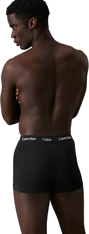 Boxer Homme Lot De 5 Caleçon Coton Stretch, Noir (Black W Black Wb), XS