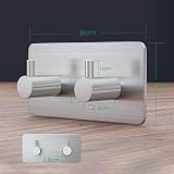 The Bog Standard Double Silver Self Adhesive Hooks - Heavy Duty No Nails view 9