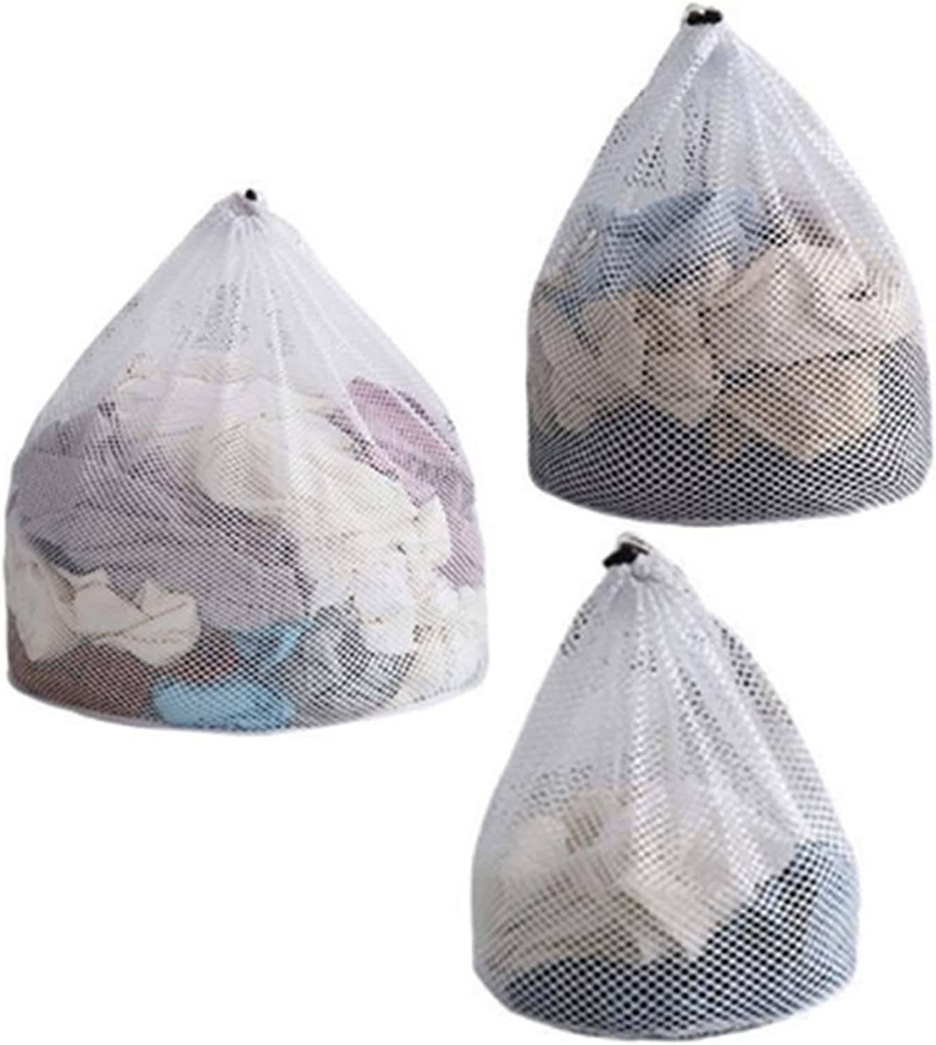 Mesh Laundry Bags,3PCS Large Mesh Laundry Bags with Zips,Coarse Laundry Bag,for Sweater Dress Garment Blouse Dirty Clothes College Dorm Travel Organizer