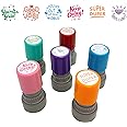 WAFJAMF Pack of 6 Sorted Teacher Stamp Teachers Self-Inking Rubber Stamps Teacher Review Photosensitive Stamps Behavior Stamps for Education