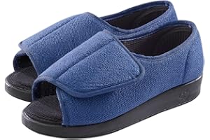 SILVERT'S ADAPTIVE CLOTHING & FOOTWEAR Silverts Diabetic Open-Toe Shoes for Women | Extra-Wide Non-Slip Comfortable Slippers for Elderly, Swelling, Sensitive Feet