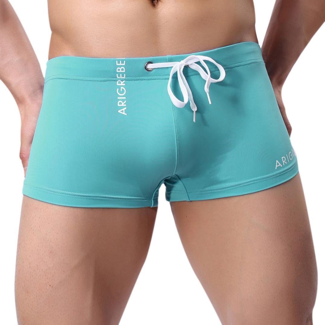 Vicbovo Mens Swim Trunk Briefs Boxer Swimming Shorts Beach Shorts Swimsuit Swimwear Bathing Suit