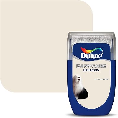Dulux Easycare Bathroom Tester Paint Almond White 30 ml Moisture Resistant