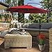 Abba Patio 10-Feet Offset Cantilever Outdoor Hanging Patio Umbrella, Red