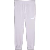 Puma Girls Essential Basics Logo Fleece Joggers, Elastic Waistband, Side Seam Pockets
