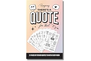 RONGRONG There is a Quote for That – Funny, Witty & Inspirational Planner Sticker Book for Adults – Bold Typography Stickers for Journals, Scrapbooks, and Bullet Planning