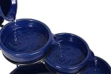 Primrose 55cm Solar Powered Blue Ceramic Outdoor Jug Water Feature view 7