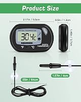 Zacro Pack of 2 LCD Digital Aquarium Thermometer Fish Tank Water Temperature view 6
