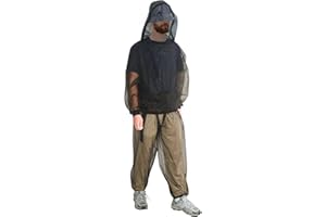 TUPI Mosquito Suit - Net Pants & Jacket with Hood - Bug Mesh Suit for Outdoor Protection from Flies, Gnats, No-See-Ums & Midg