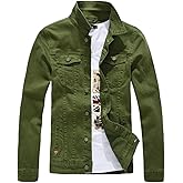 DSDZ Men`s Classic Slim Fit Motorcycle Denim Jacket Coat