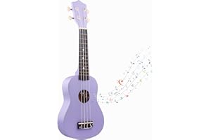 Kids Guitar Acoustic, Jakeloo 21 Inch Carbon Fibre Ukulele Toddler Acoustic Guitar Toy Guitar Child Guitar Musical Toy Kids Instruments Ideal for 3-9 Year Old Boys Girls Gifts (Purple)