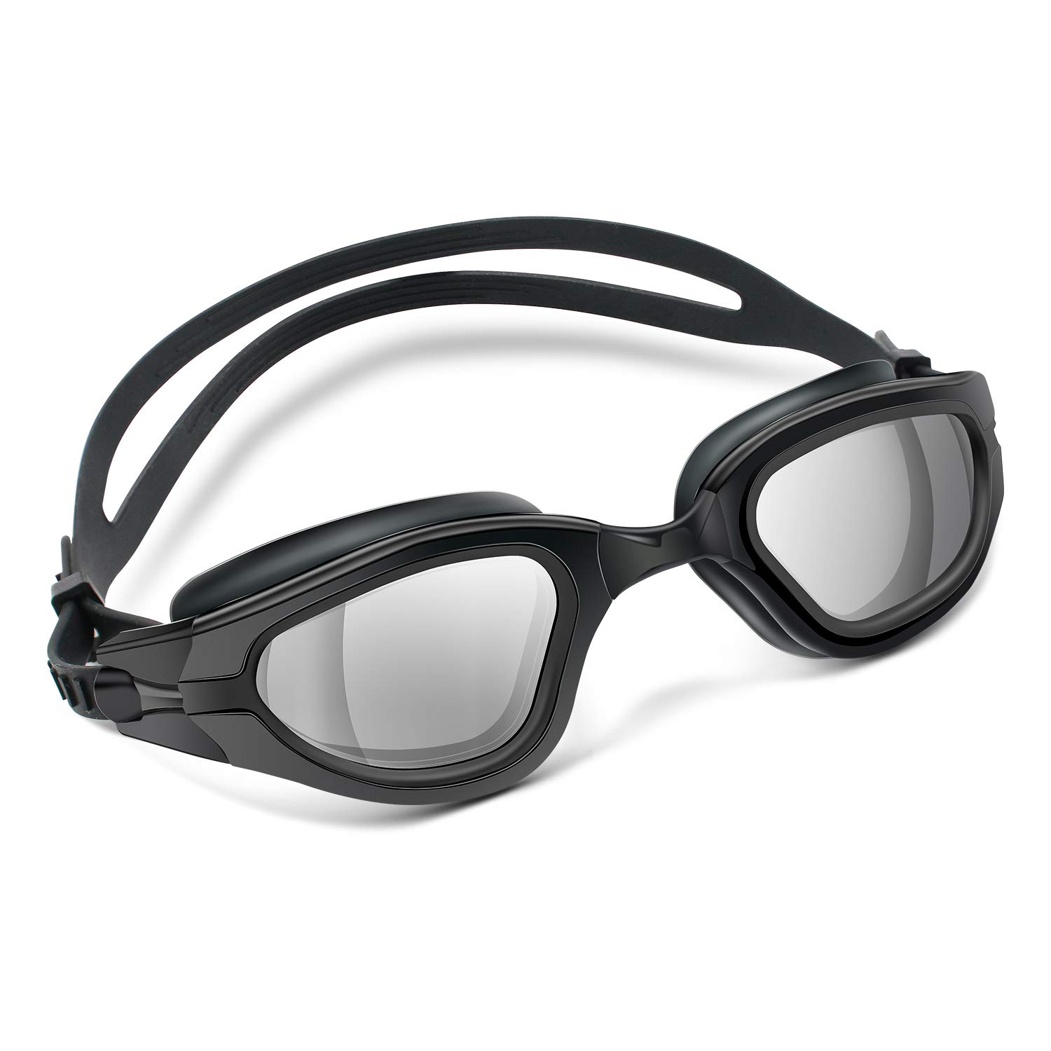 Jmbabe Swimming Goggles, Anti Fog No Leakage Clear Vision UV Protection Anti Slip Swim Goggles with Protection Case and Soft Silicone Nose Bridge for Adult Men Women Youth โ image 1