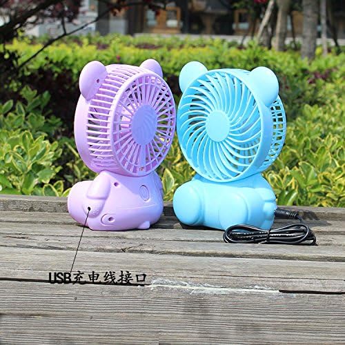 Medaa Small USB Rechargeable Fan, Mini Table Fan for Home and Office and dinning room dormitory. (Blue)