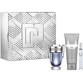 Paco Rabanne INVICTUS 3-Piece Tin Box Set for Men, (3.4 Oz Eau De Toilette Spray + 3.4 Oz All Over Shampoo + 0.33 Oz Eau De Toilette Miniature Spray)
