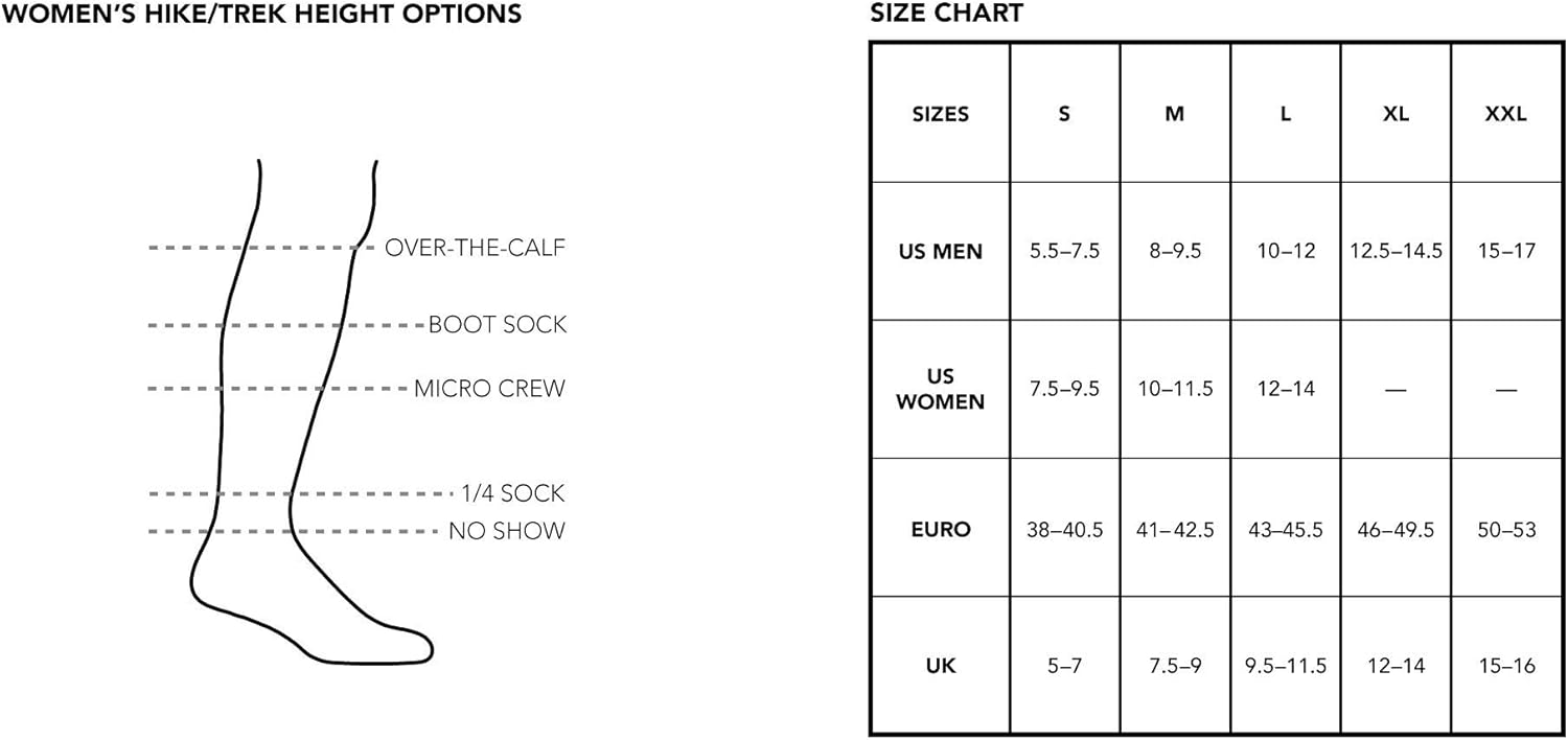 Darn Tough Hiker Micro Crew Midweight Sock with Cushion - Women's : Smartwool Men S Hiking Medium Crew Sock : Clothing