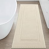 SHACOS Super Soft Bathroom Runner Rugs 24"x60" Bath Runner Non Slip Washable Absorbent Bath Rugs Mats Carpets for Bathroom Floor Tub Shower Vanity Sink Home Decor Accessories, Light Beige 2'x5'