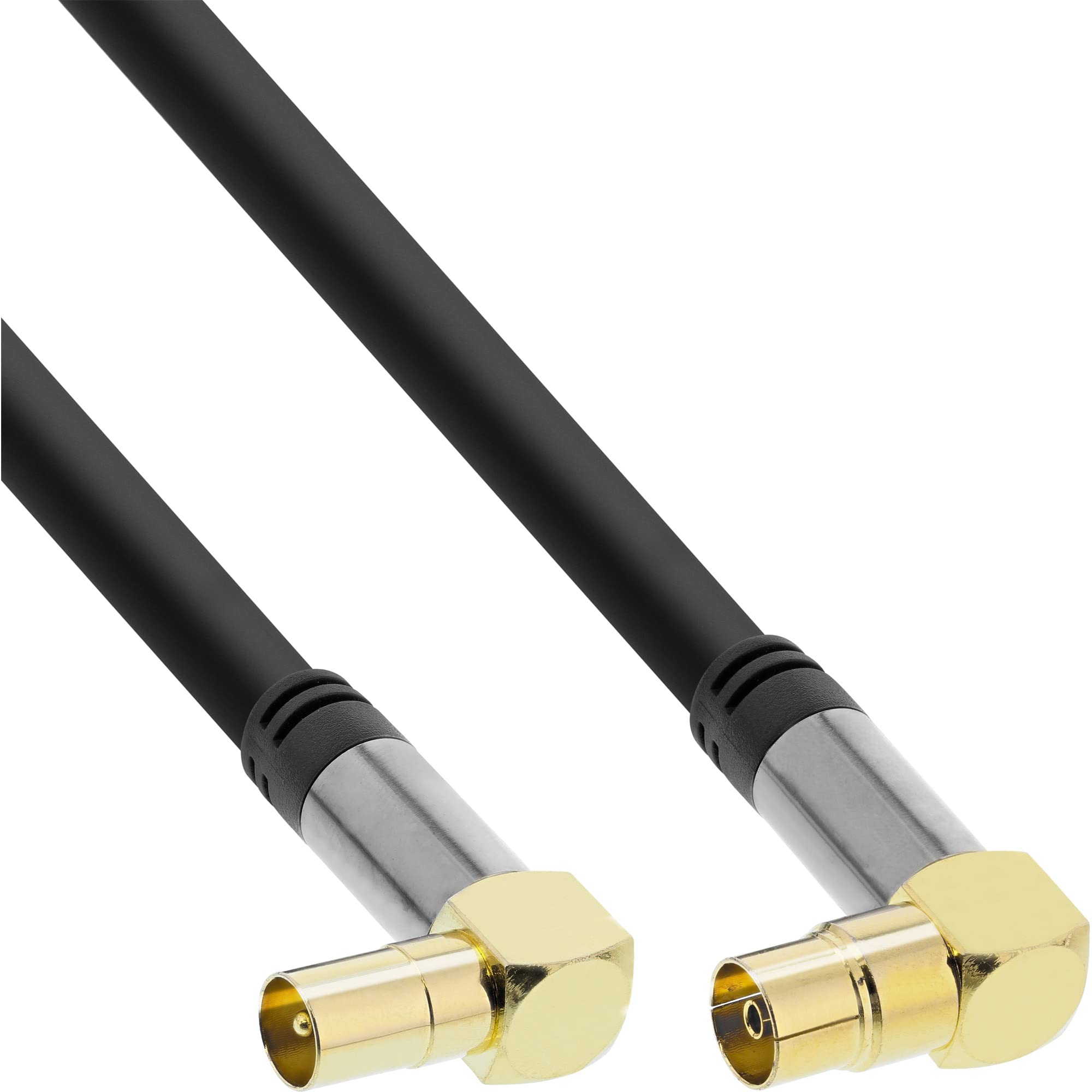 InLine 69201g 1 m IEC IEC BLACK – COAXIAL CABLE, (IEC IEC Coaxial Cable, Gray, Gold, Curve, Curve, 1 M)