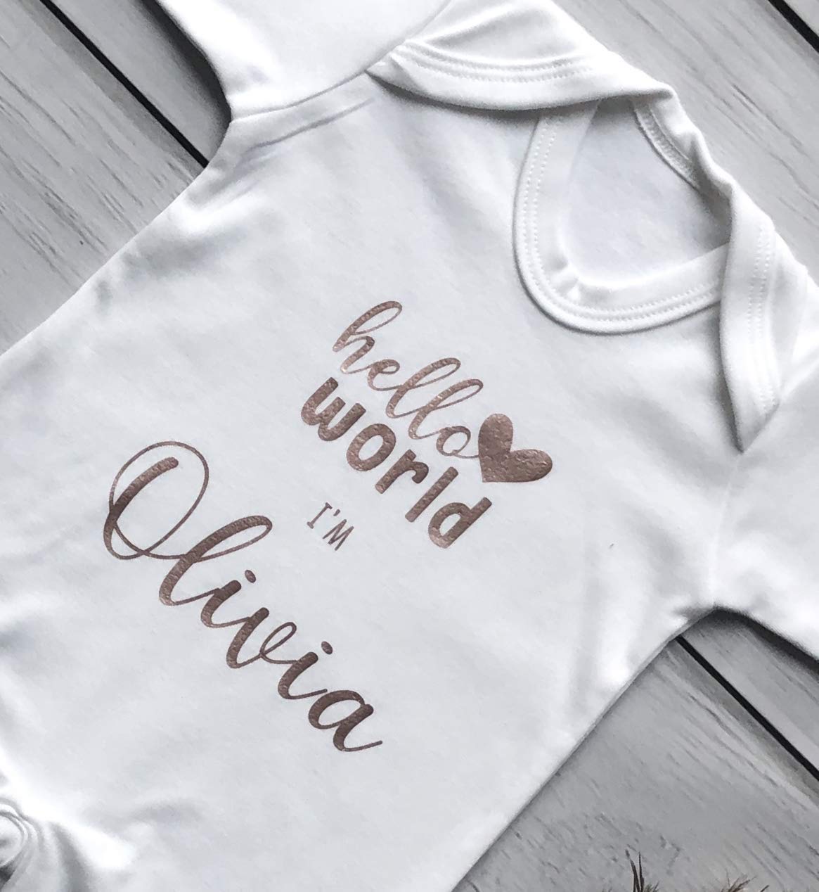 hello world baby sleepsuit