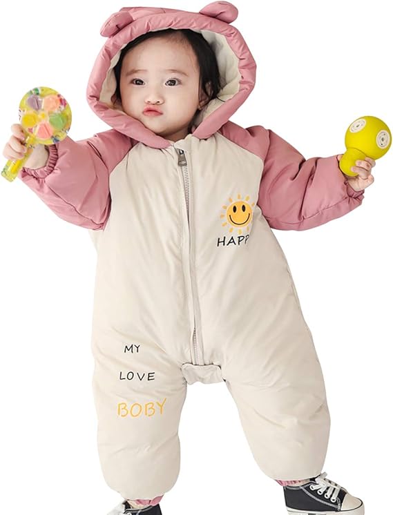 Amazon Co Jp Famuka ベビー服 カバーオール ジャンプスーツ 可愛い 新生児 長袖 冬 キッズ 子供服 あったか スキーウエア 厚手 通学 出産祝い 百日祝い 七五三 ギフト 66 73 80 90cm 服 ファッション小物