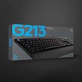 Logitech G213 Prodigy Gaming Keyboard UK Layout Black RGB Backlit view 7