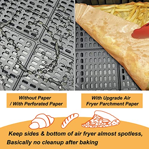 BYKITCHEN Air Fryer Liners for Ninja Foodi Dual Air Fryer, Rectangle
