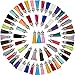 Satinior 100 Pieces 40 mm Leather Tassel Pendants Faux Suede Tassel with Caps for Key Chain Straps DIY Accessories, 20 Colors primary