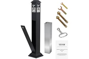 VEVOR Cigarette Butt Receptacle, Weatherproof Cigarette Butt Container with 4 Disposal Openings & Top Cover, Freestanding Out