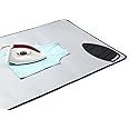 Encasa XO Ironing Mat/Pad - Metallic Silver (Large 48"x28") with 5mm Foam Padding & Silicone Iron Rest for Steam Pressing on Tabletop or Bed - Heat Reflective, Portable, Quilting
