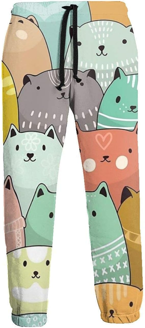 Amazon Co Jp かわいい猫大人のパンツ弾性スウェットパンツポケットジム屋外ズボン 服 ファッション小物 Amazon Co Jp かわいい猫大人のパンツ弾性スウェットパンツポケットジム屋外ズボン 服 ファッション小物