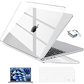 EooCoo Case Compatible with MacBook Air 13 inch M4 M3 M2 2026-2022 A3240 A3113 A2681, 13.6" Hard Case Cover & TPU Keyboard Sk