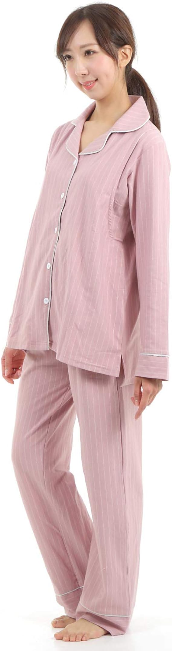 Amazon Co Jp Greenleafbaby マタニティ パジャマ 授乳服 ナイトウェア 授乳口 ウエスト調整付き 服 ファッション小物