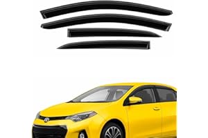 AEROGUYS Extra Durable Window Deflectors Tape-On Window Visors Rain Guards Fit for Toyota Corolla 2014-2019 Sedan, Sun Visors, Wind Vent Visors, Window Vent Shades, Exterior Car Accessories - 4 pcs. AG0487