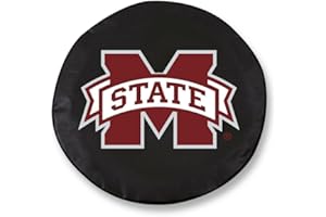 HOLLAND BAR STOOL CO. Holland Bar Stool TCLGMssStUBK-31 1/4 x 11 Mississippi State Tire Cover-Black