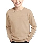 Haloumoning Boys Striped Long Sleeve Sweater Kids Fashion Crewneck Knit Pullover Fall Clothes 5-14Y