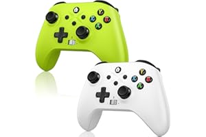 NONBLIEP [Need to Upgrade] Wireless Controllers for Xbox, 2 Pack Gaming Controller for Xbox One, Xbox Series X/S, Xbox One X/S, PC Gamepad with 650mAh Battery, Upgraded Joystick, TURBO and Programming Function