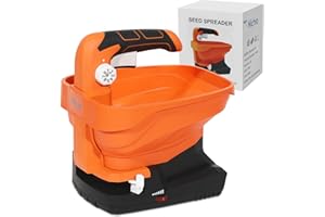 nichro Seed Spreader, USB Rechargeable Handheld Spreader for Year-Round, 8 Seed Settings & 6 Speed Levels, Battery Operated Spreader for Grass Seed, Fertilizer & Ice Melt (Battery Included)