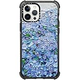 CASETiFY Ultra Impact Case for iPhone 12 Pro Max - Nantucket Blue Hydrangeas - Clear Black