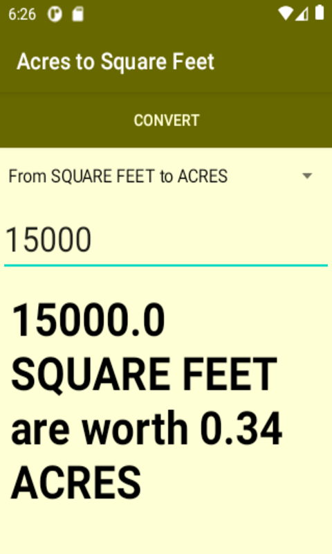 Converter Acres To Square Feet Amazon In Appstore For Android