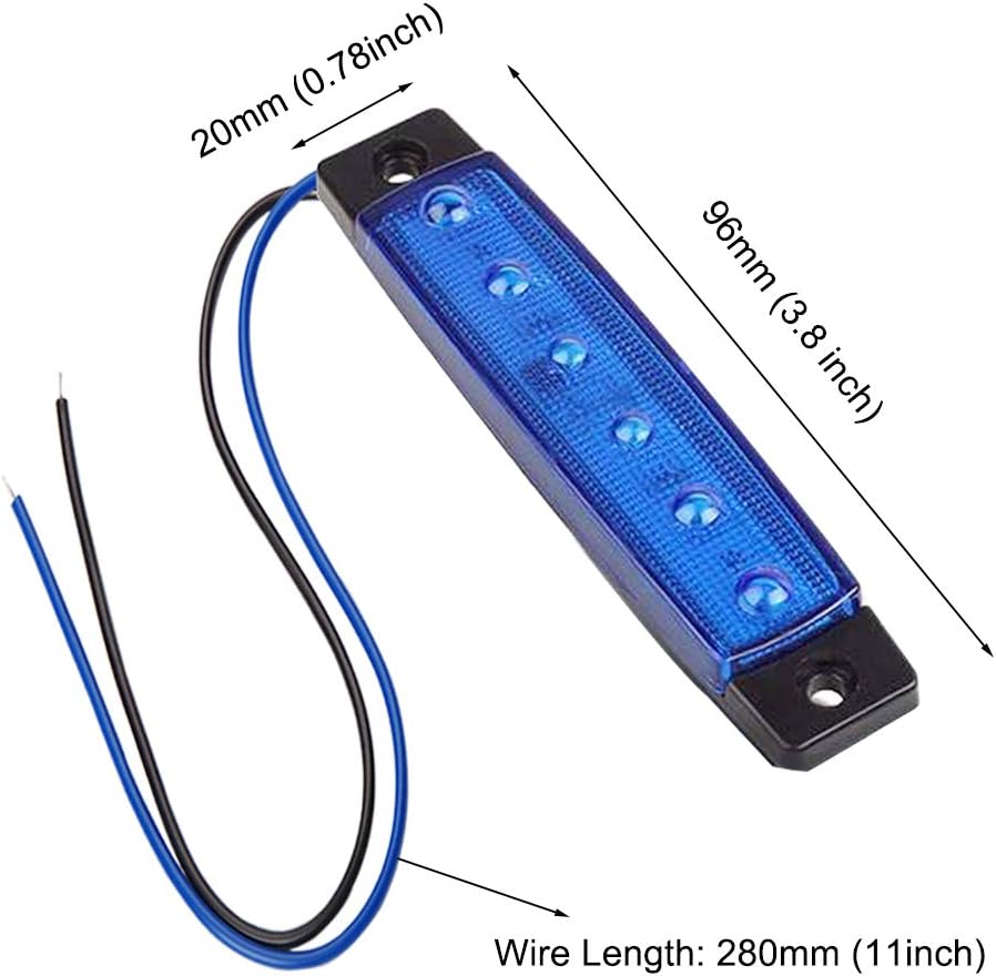 HONG 111 Marine Boat Lights, Utility Led Interior Lights for Boat Deck Courtesy Cockpit Decoration Light, 12V Waterproof Boat Navigation Lights for Bow and Stern, Kayak Lights (10 Pack) (Blue) : Sports & Outdoors