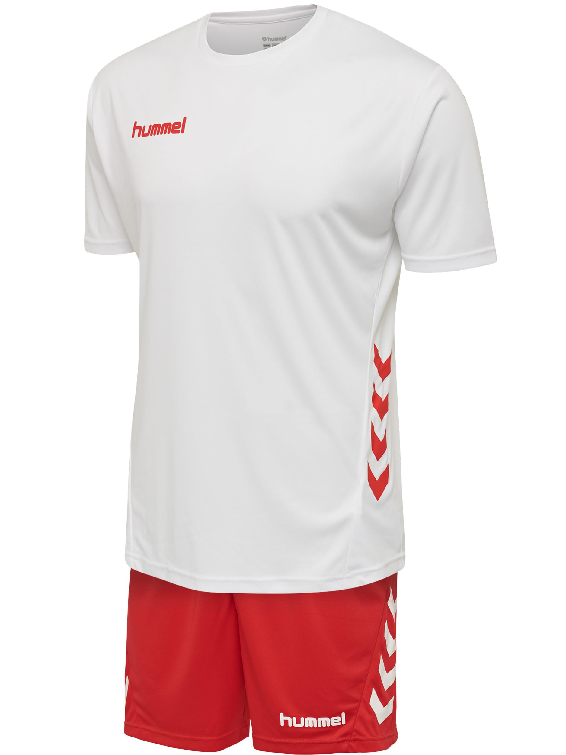 hummel Men's Hmlpromo Duo Set Track Suit, White/True Red, XXL EU