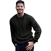 Gamboa Alpaca Sweater for Men Light and Softness Wool Pullover Crewneck Knitted Fall Winter Sweaters