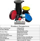 Hesanzol 2nd Gen Portable Telescoping Stool 180 kg Load PP Nylon Blue Red view 7
