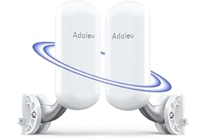 Adalov CPE467 5.8GHz WiFi Bridge - 1.5KM Long Range Outdoor Point-to-Point Wireless Bridge, Plug & Play, IP65 Weatherproof, Ideal for Surveillance Cameras, Barn, Shop, Warehouse, and Starlink