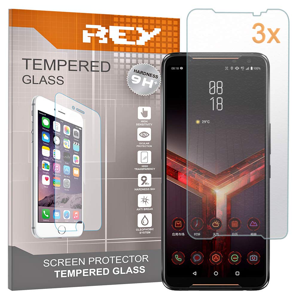Screen Protector for ASUS ROG PHONE 2, Tempered Glass Film, Premium quality, Perfect protection for scratches, breaks, moisture, [Pack 3x]