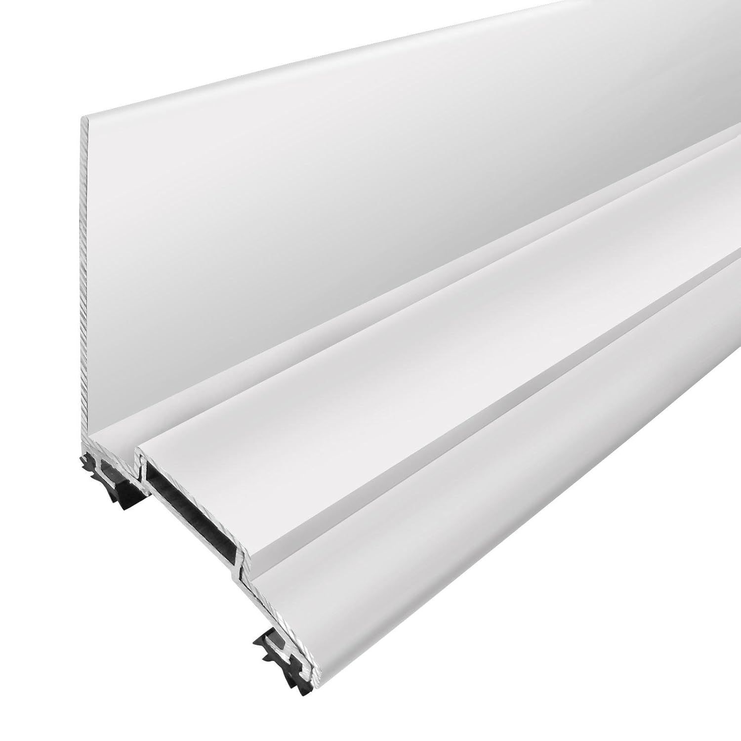 60mm ALUKAPXR Glazing Wall Bar 3.6m, White with 55mm Gasket
