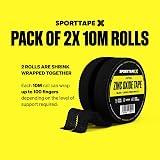 SPORTTAPE 2 Rolls Zinc Oxide Finger Tape 1.25cm Black 20m view 2