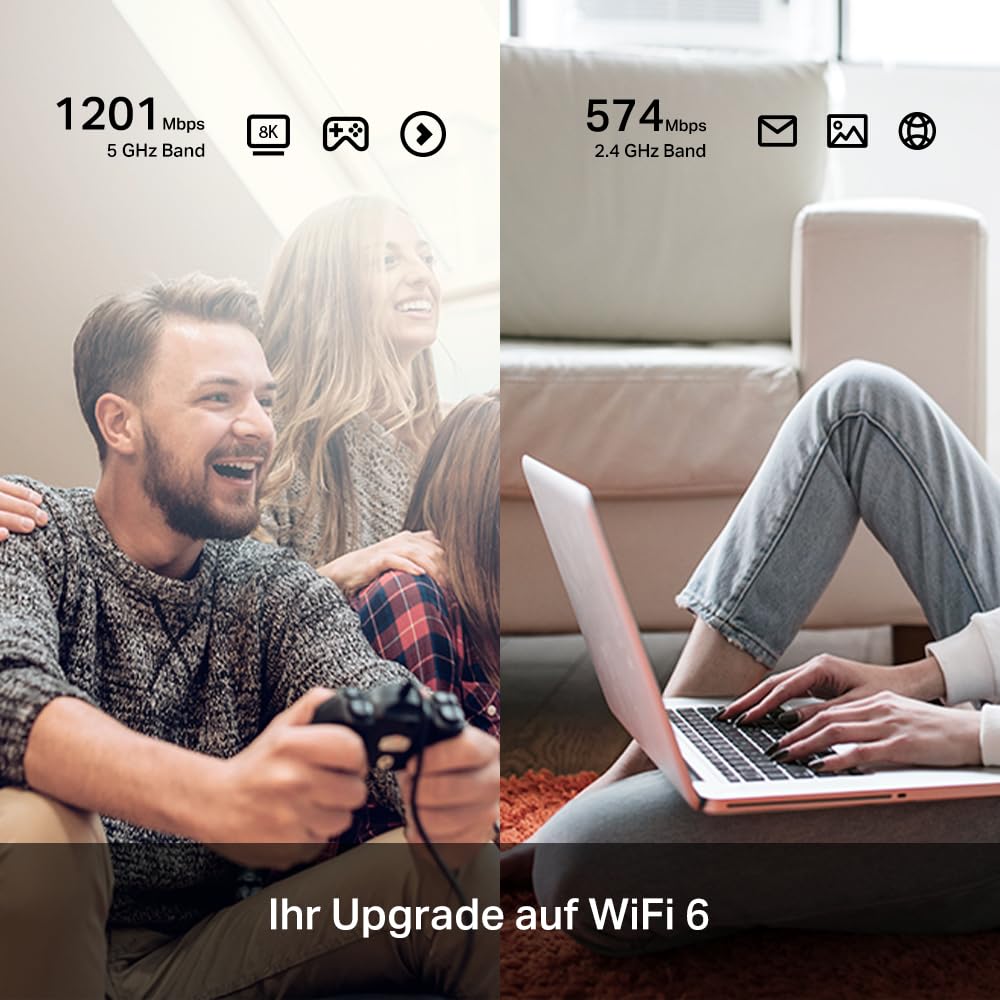 TP-Link Archer TX20U Plus WLAN Stick Für PC, WiFi 6 AX1800 Dual Band, USB 3.0, MU-MIMO, Antennen mit hoher Verstärkung, WPA3-Verschlüsselung, Kompatibel mit Windows 11/10, Schwarz 3