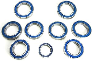 TRB RC 8S Front-Rear Differential w/OS CTR Gear Bearing Set for Traxxas X-MAXX