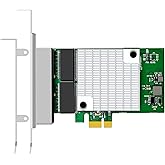 GLOTRENDS ST7387 4-Port Gigabit PCIe Ethernet Network Card, 4 x RTL8111H Chip, 4 x RJ45 LAN Port, PCIe X1 Installation