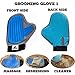 Pet Grooming Glove Brush, Anoma 2-in-1 Pet Glove: Grooming Tool + Furniture Pet Hair Remover Mitt, Gentle Deshedding Brush for Dog and Cat, Grooming Glove for Long & Short Fur, Pets Love It!